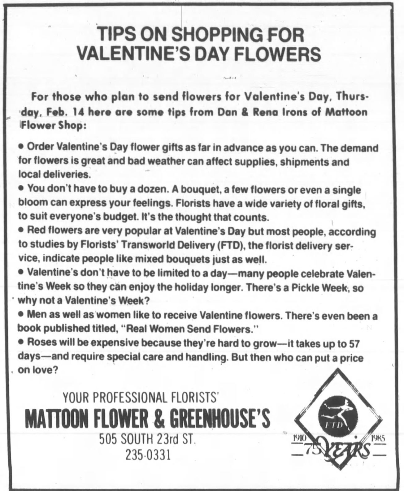 Tips on shopping for Valentine's Day flowers